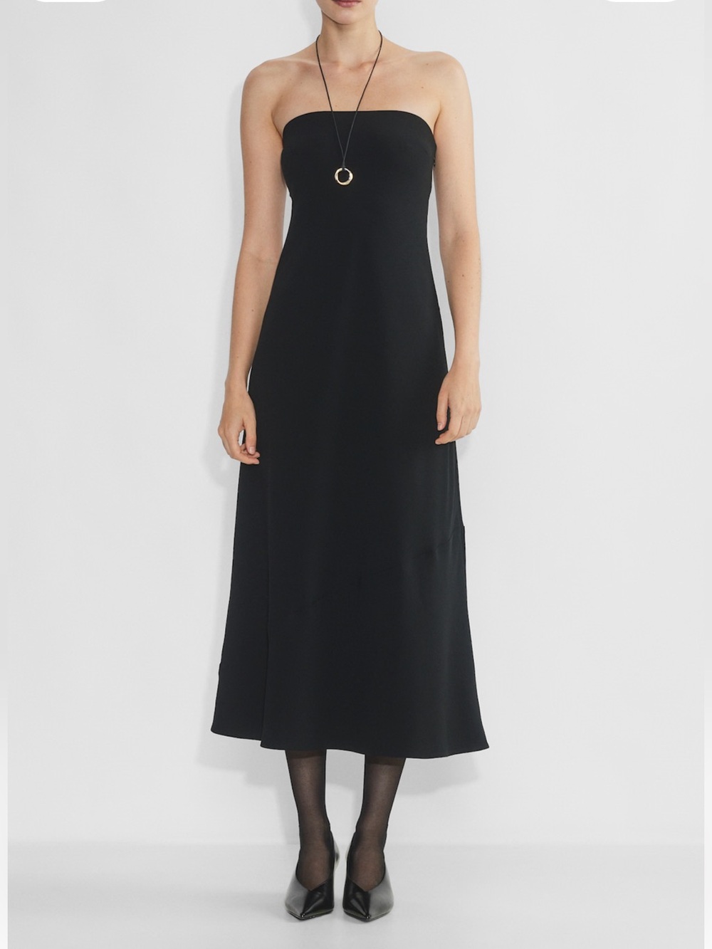 Babaton Black Maxi Slip dress